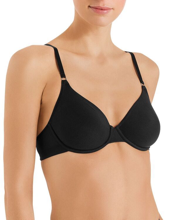 ハンロ レディース アンダーウェア ブラジャー コットン Hanro Cotton Sensation Underwire Bra Black ブラック