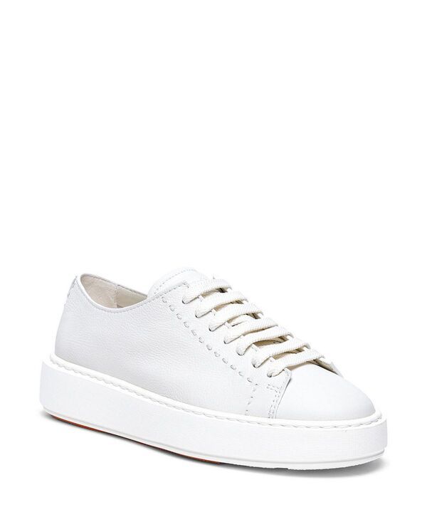 サントーニ レディース シューズ スニーカー レザー Santoni Womens Leather Sneaker White ホワイト