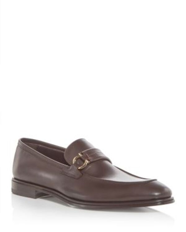 フェラガモ メンズ シューズ スリッポン・ローファー レザー FERRAGAMO Mens Turner Gancini Leather Loafers TMoro