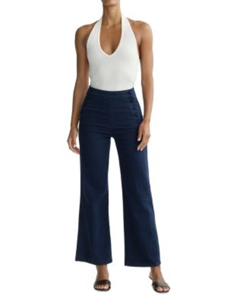 ディーエル 1961 レディース ボトムス デニムパンツ ワイドレッグ ジーンズ DL1961 Karmine High Rise Refined Wide Leg Jeans in Bright Navy ネイビー