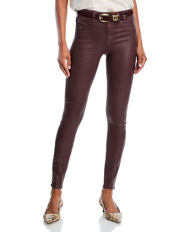 ラジャンス レディース ボトムス デニムパンツ コート ジーンズ LAGENCE Marguerite High Rise Coated Skinny Jeans in Chocolate Chocolate チョコレート