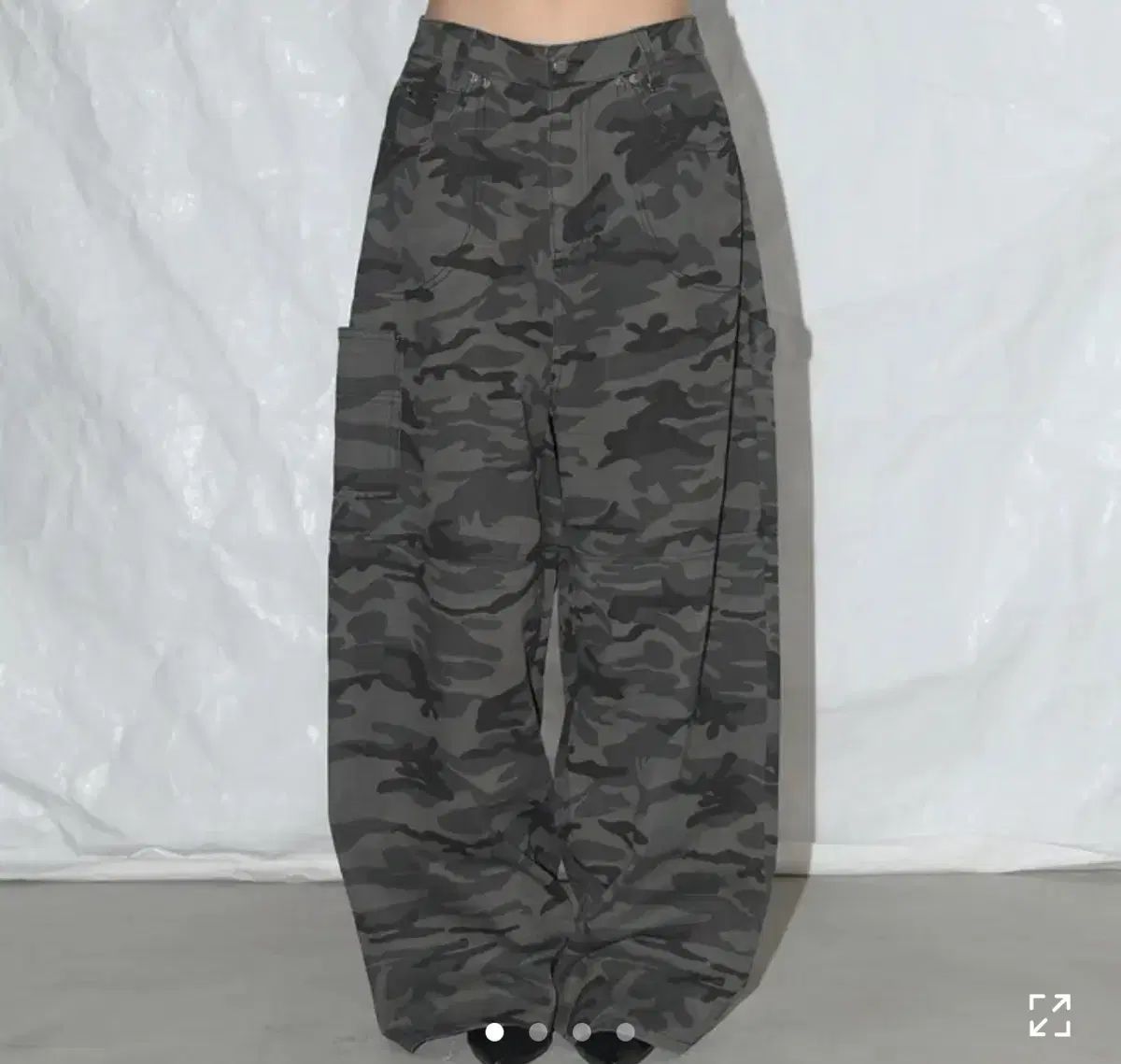 ファンシー クラブ カーペンター レタリング デニム パンツ DARK GREY 2