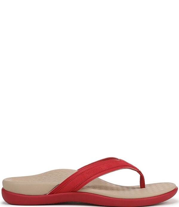 バイオニック レディース シューズ サンダル スエード Vionic Tide 20 Suede Thong Sandals Varsity Red レッド