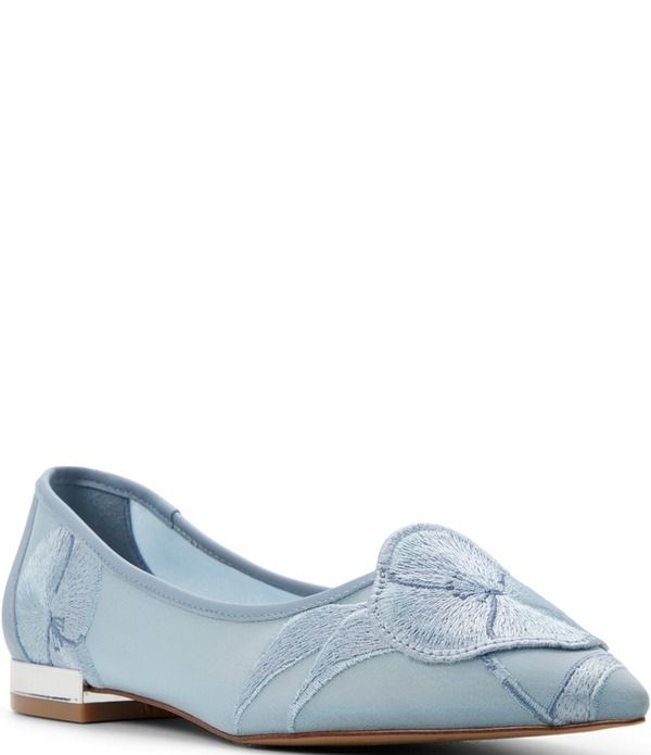 テッドベーカー レディース シューズ パンプス メッシュ 刺繍 Ted Baker London Ella Maembroidered Mesh Ballet Flatslate Blue スレート