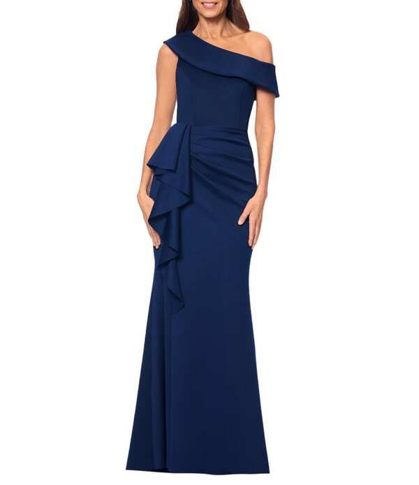 エスケープ レディース トップス ワンピース アシンメトリー プチ スキューバ ノースリーブ Xscapetite Size Scubasymmetrical One Shoulder Sleeveless Gown Midnight