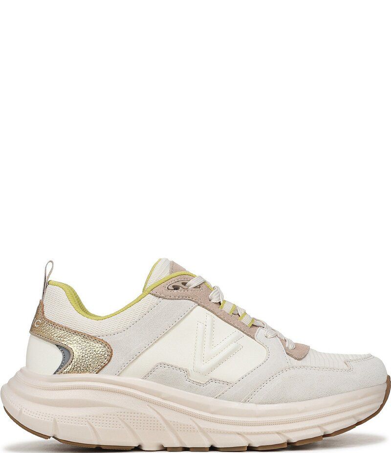 バイオニック レディース シューズ スニーカー カラーブロック Vionic Walk Max Skyline Colorblock Sneakers IvoryGold アイボリー