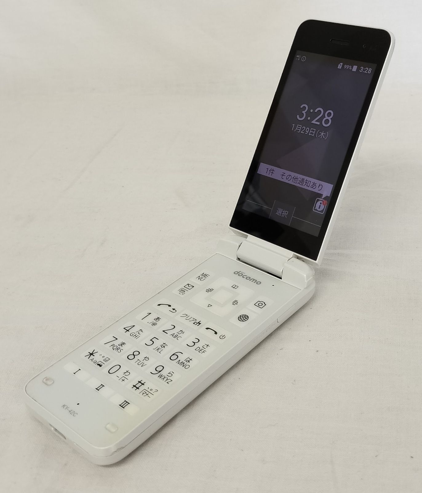 動作良好】docomo KY-42C ホワイト ガラホ 京セラ - メルカリ