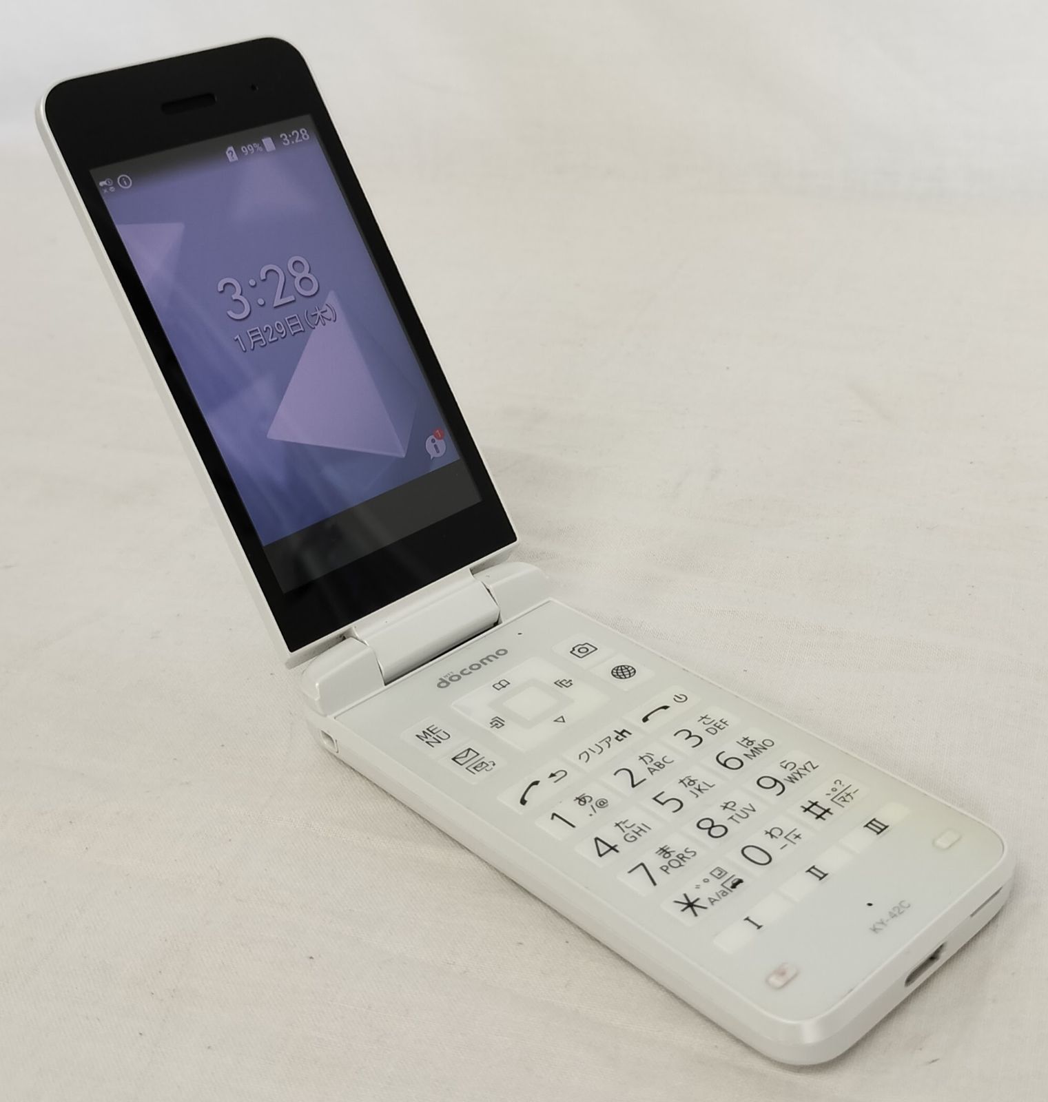 動作良好】docomo KY-42C ホワイト ガラホ 京セラ - メルカリ