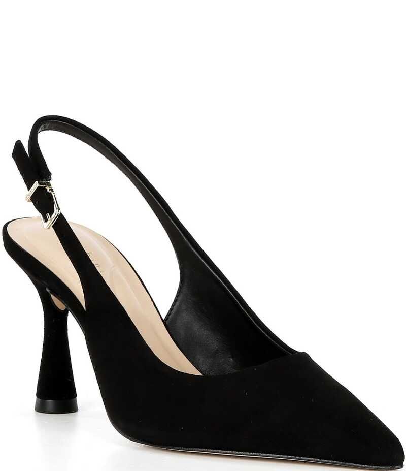 ジャンビニ レディース シューズ ヒール スエード Gianni Bini Ellanor Suede Pointed Toe Slingback Pumps Black ブラック