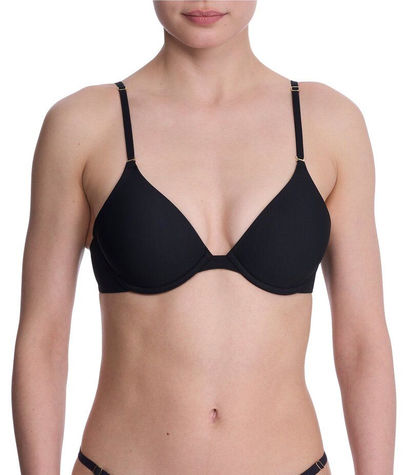 ナトリ レディース アンダーウェア ブラジャー Tシャツ Natori Verge Convertible Plunge TShirt Bra Black ブラック