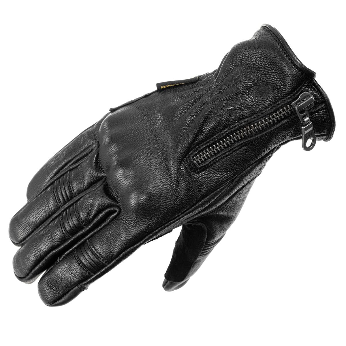 新品 コミネ(KOMINE) バイク用GK-263 レザーグローブ Black L