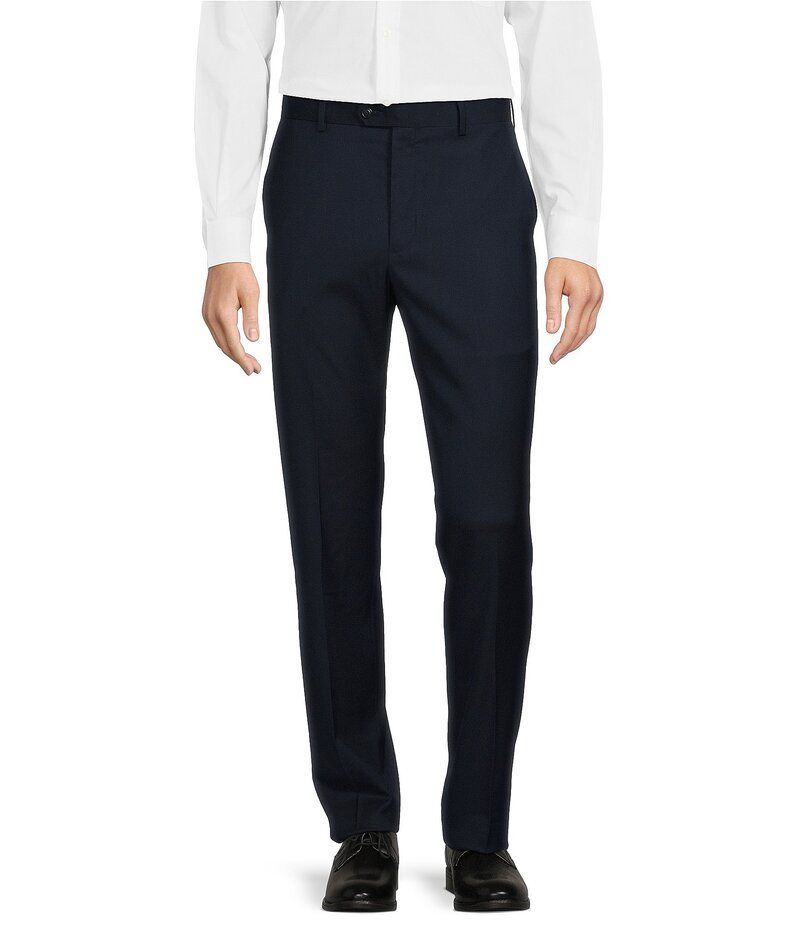 ラウンドトゥリーアンドヨーク メンズ ボトムス カジュアルパンツ パンツ Roundtree Yorke Luxury Gabardine Ultimate Comfort Straight Fit Flat Front Dress Pants Navy ネイ