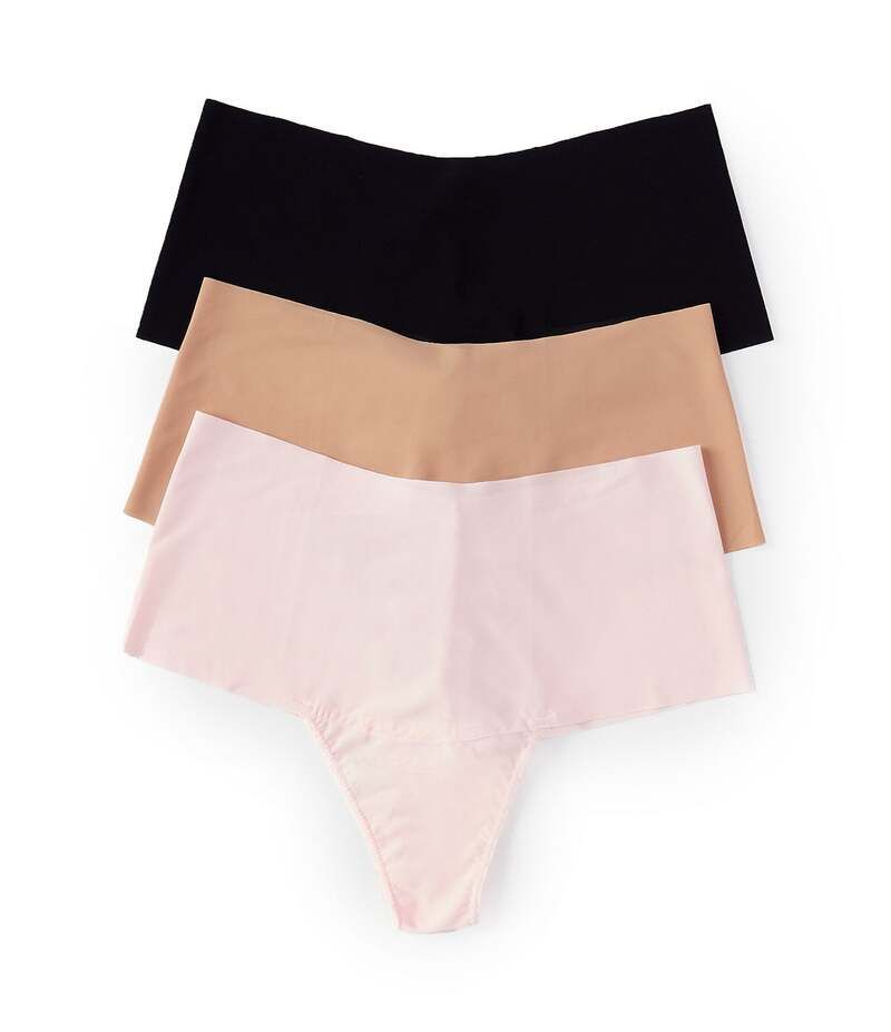 ハンキーパンキー レディース アンダーウェア パンツ Hanky Panky Breathe Soft HighRise Thong 3Pack TaupeBlackBliss ブラック