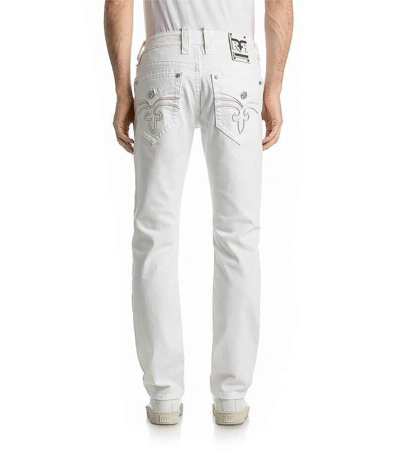ロックリバイバル メンズ ボトムス デニムパンツ ジーンズ Rock Revival Arther StraightFit Jeans White ホワイト