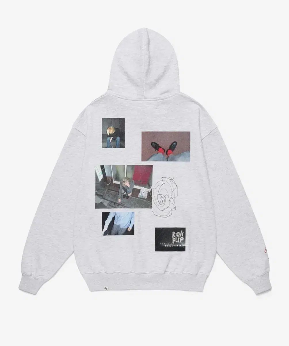 キックフリップ童話カビシ フードTシャツ Sサイズ ライトグレー 出品