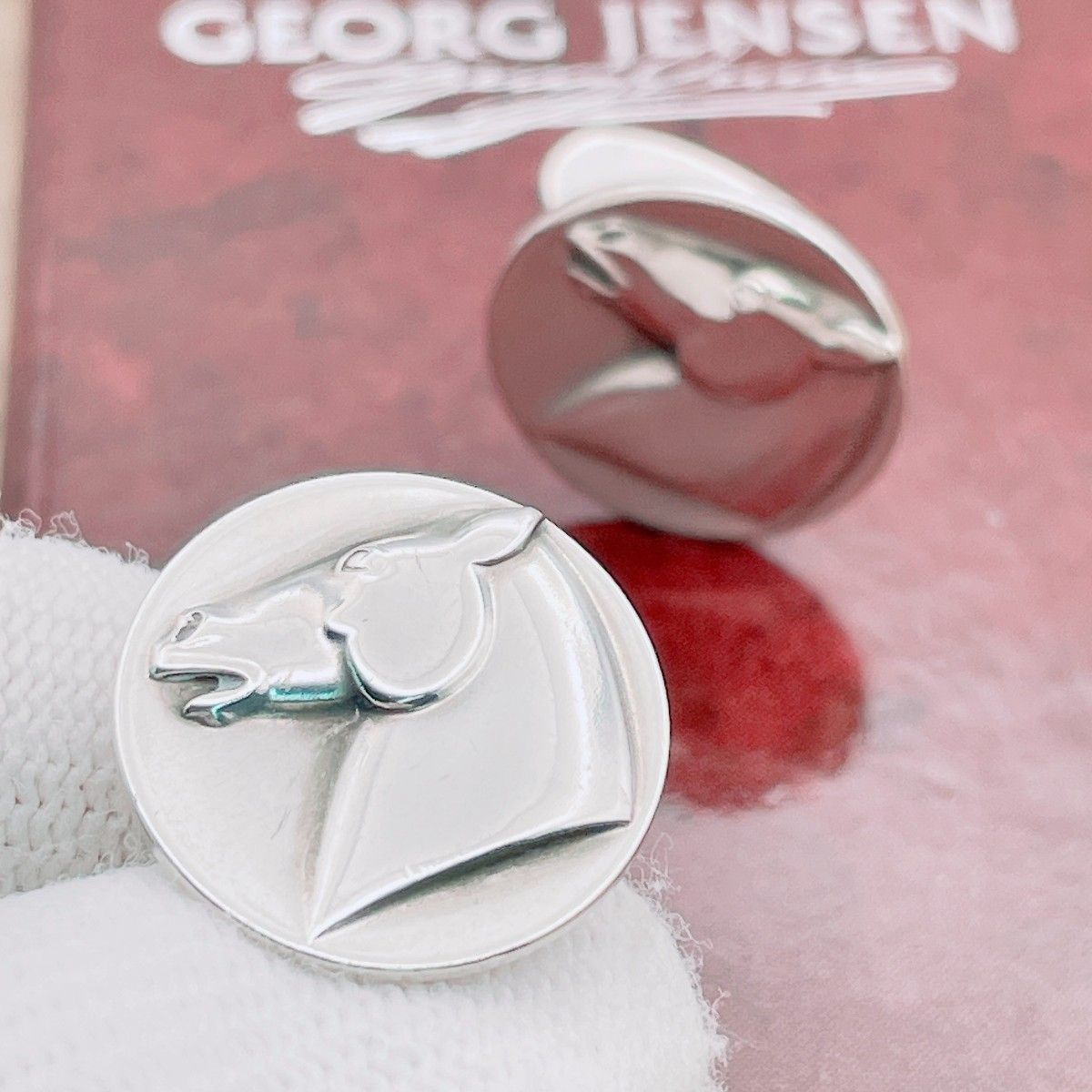 ◇ジョージジェンセン◇GEORG JENSEN カフス Ag925 63 馬 ホース