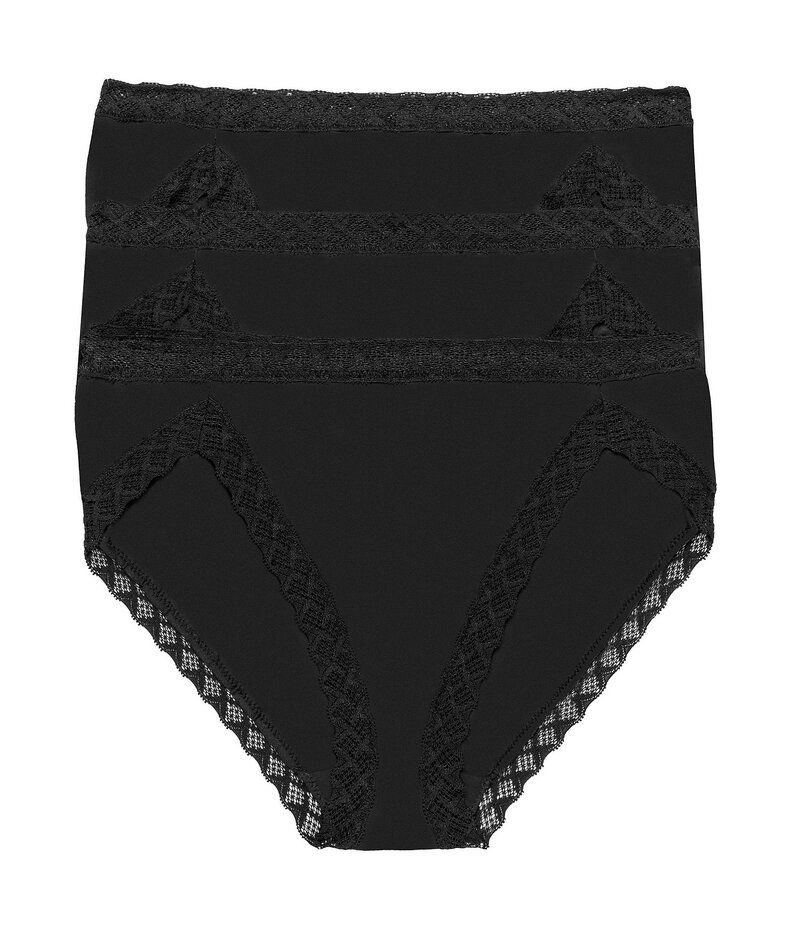 ナトリ レディース アンダーウェア パンツ Natori Bliss Stretch FrenchCut Brief Panty 3Pack Black ブラック