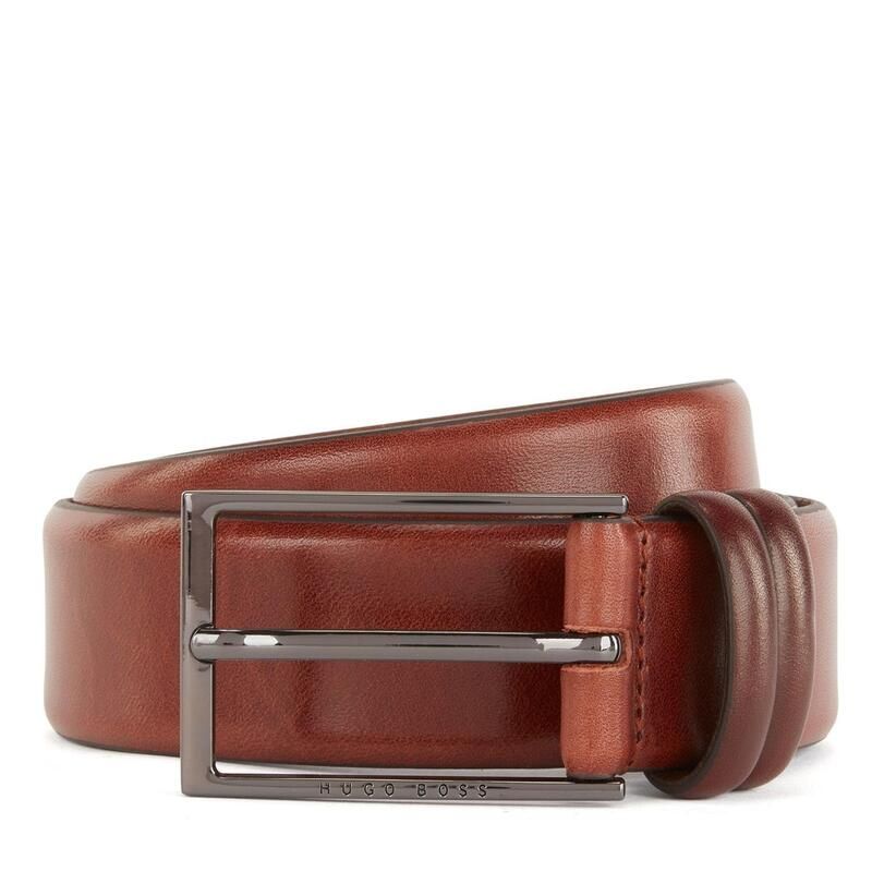 ボス メンズ アクセサリー ベルト レザー Boss Carmello 10163489 01 Leather Belt Mens Medium Brown ブラウン