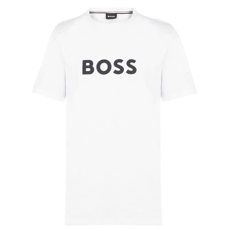 ボス メンズ トップス Tシャツ ロゴ Boss Logo T Shirt White 100 ホワイト