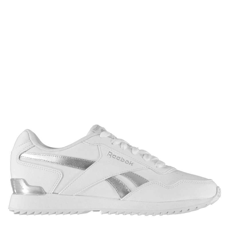 リーボック レディース シューズ スニーカー Reebok Royal Glide Ripple Clip Ladies Trainers WhiteSilver ホワイト