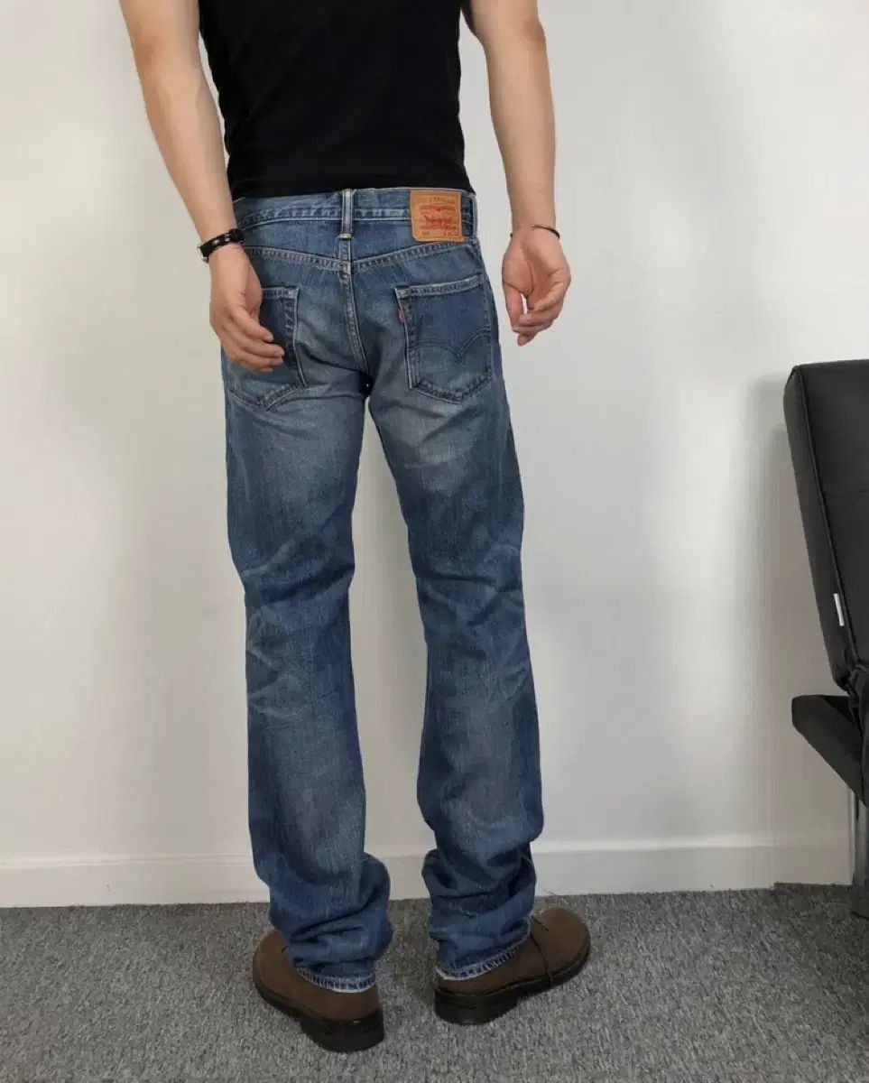 リーバイス 正規品 505 ストレート ウォッシュ デニムパンツ