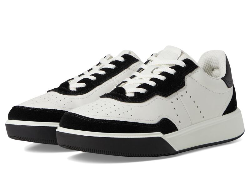 エコー レディース シューズ スニーカー ECCO Street Court Sneaker BlackWhiteBlack ホワイト