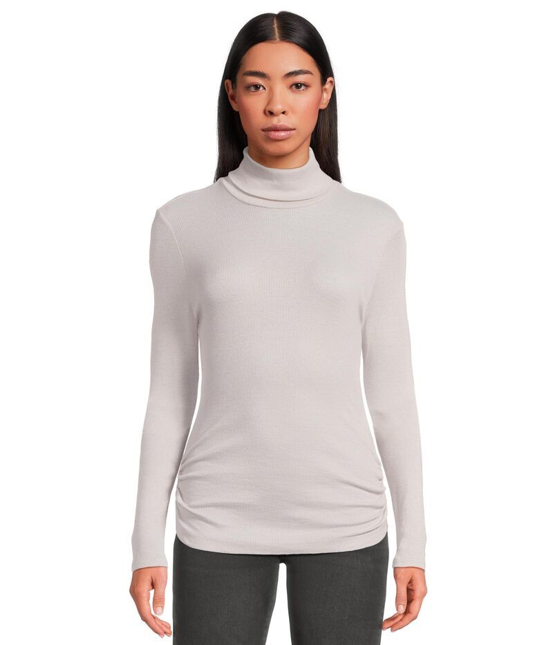 マイケルスターズ レディース トップス シャツ タートルネック Michael Stars Nessa Turtleneck Tee Hematite