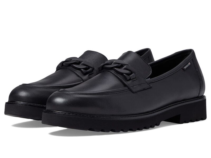 メフィスト レディース シューズ スリッポン・ローファー Mephisto Salka Black Silk Leather ブラック