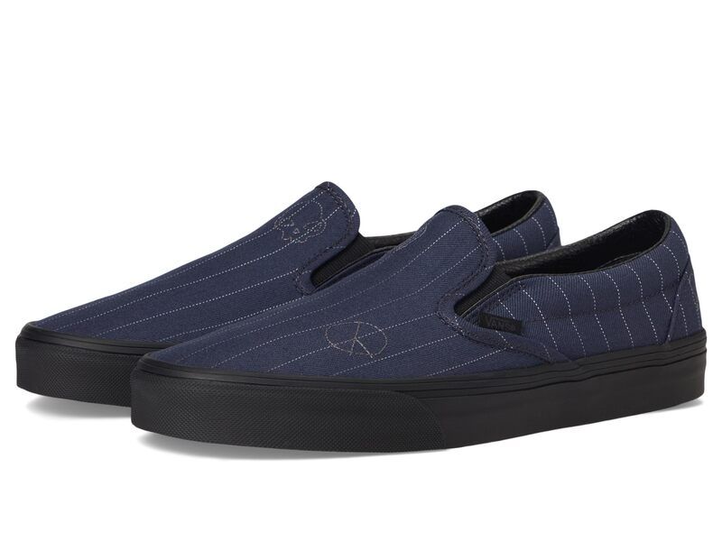 バンズ メンズ シューズ サンダル Vans Classic SlipOn Wool NavyBlack ブラック