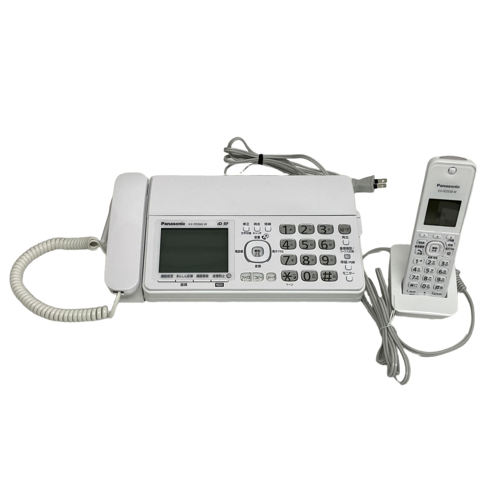 Panasonic KX-PD360-W おたっくす デジタルコードレス普通紙FAX 親機 子機セット 家電 パナソニック 中古 T11226274