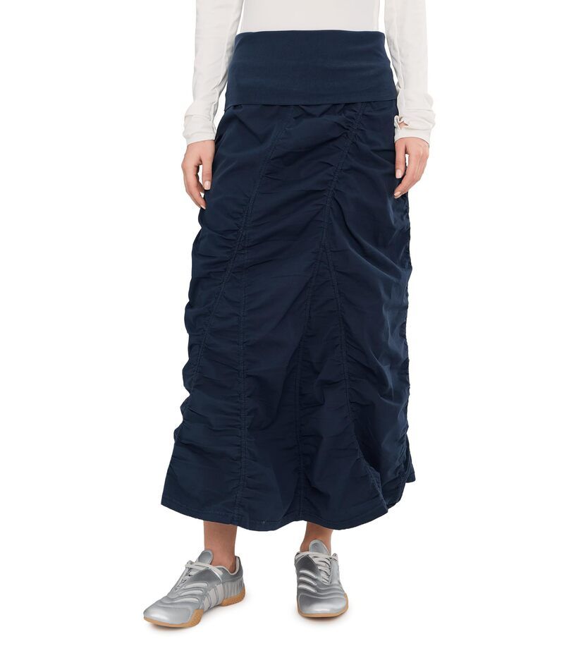 エックスシーブイアイ レディース ボトムスカート XCVI Gored Peasant Skirt Anchor Navy ネイビー