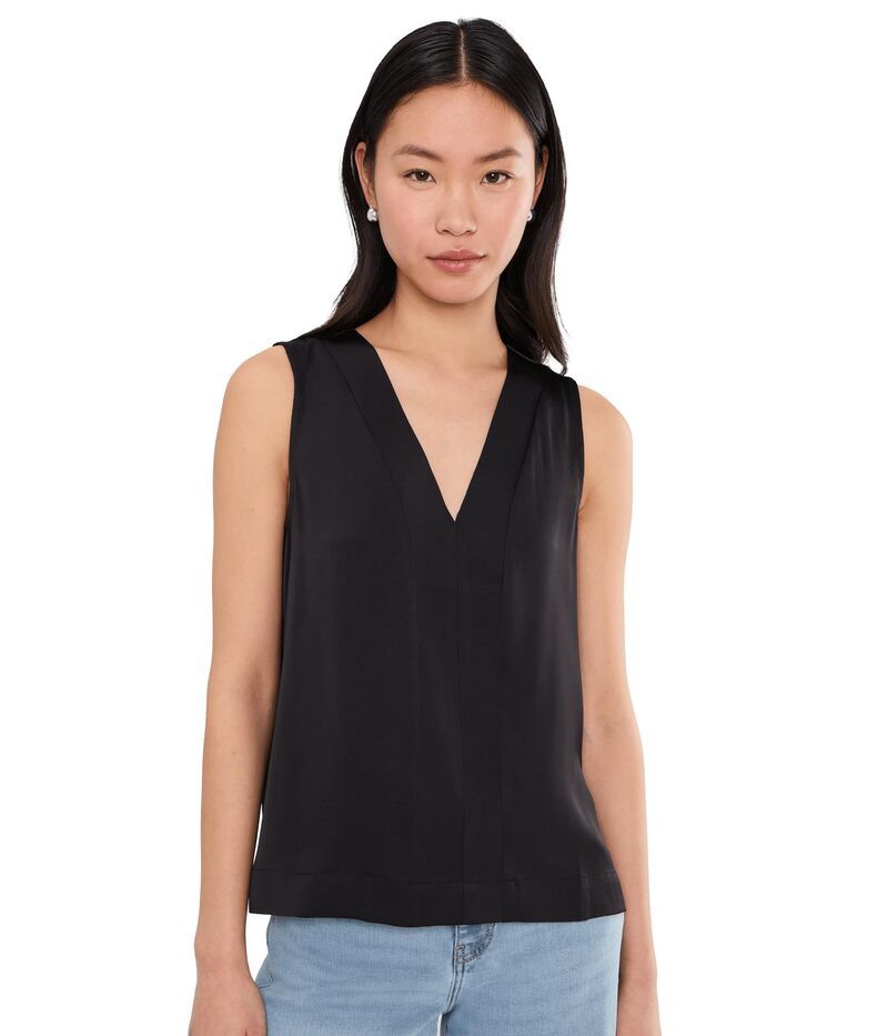 リヴァプール ロサンゼルス レディース トップス シャツ Vネック ノースリーブ ニット Liverpoolos Angelesleeveless Vneck Woventoknitop Black ブラック