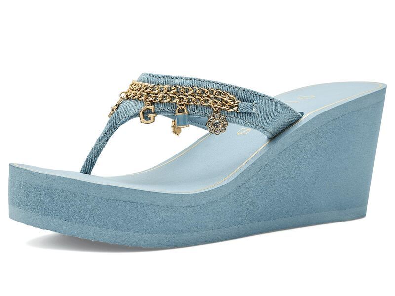 ゲス レディース シューズ ブーツ・レインブーツ GUESSutton Light Blue ブルー