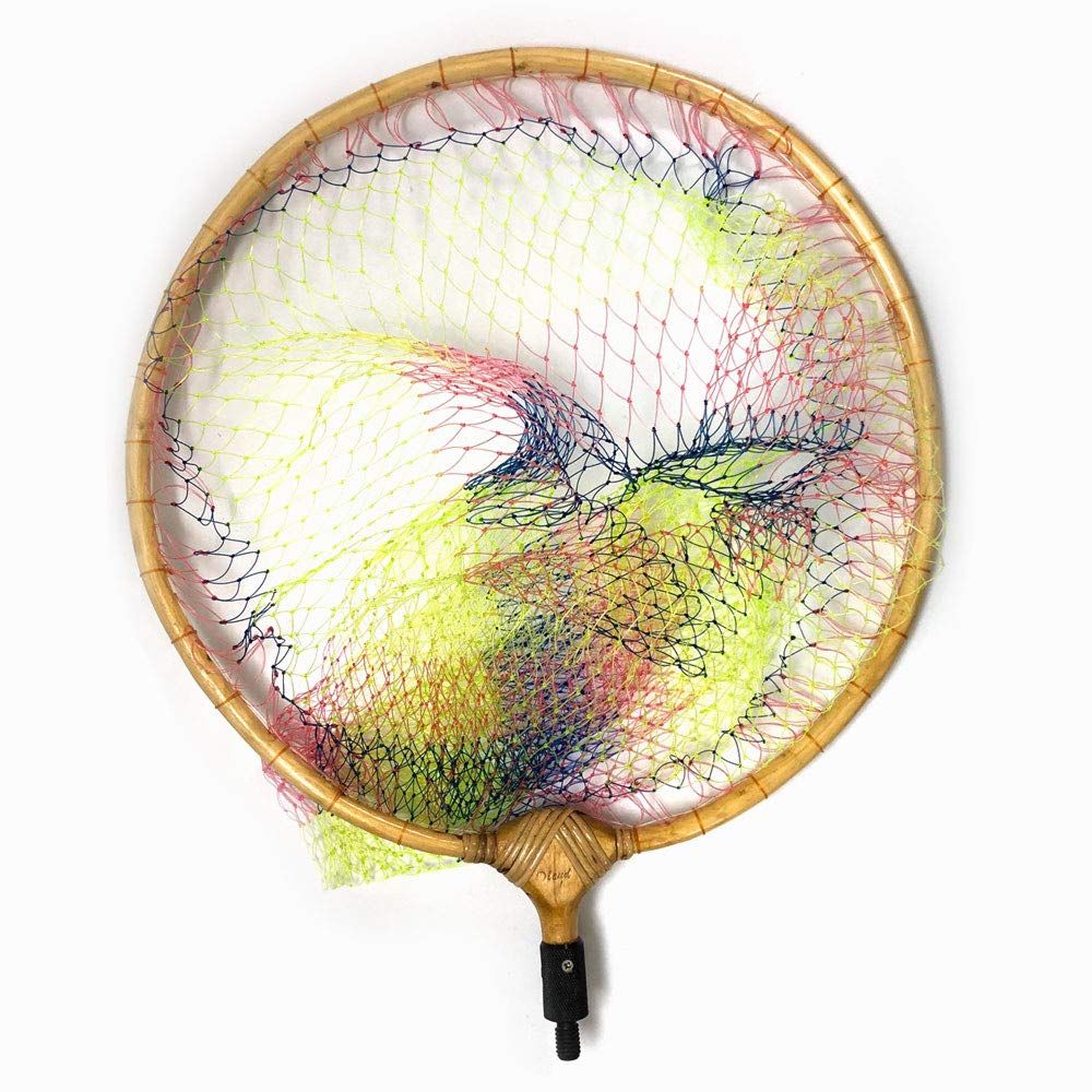 新品 オーランド(Oland) 丸玉枠木細目レインボー網付 45CM