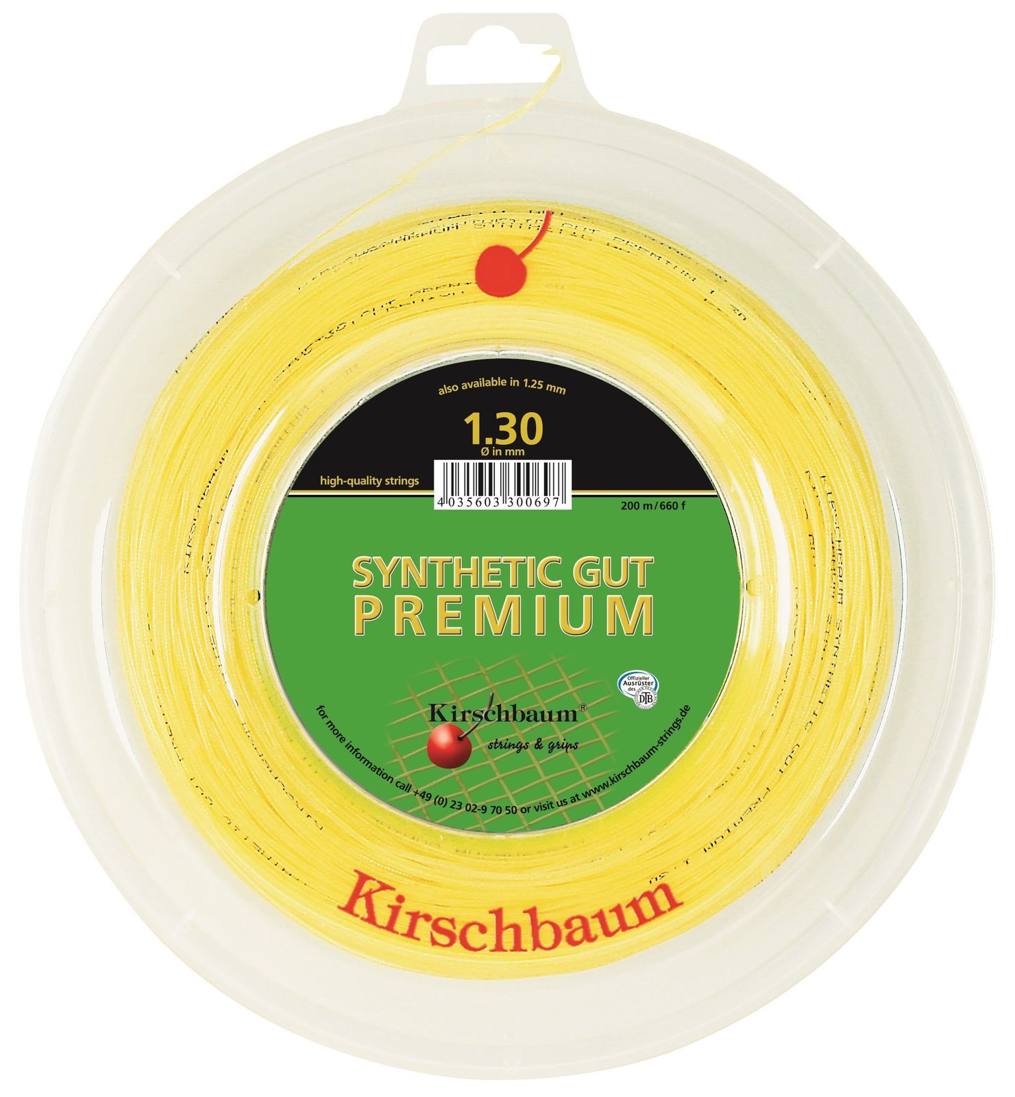 新品 Kirschbaum(キルシュバウム) テニスストリング シンセティック・プレミアム(Synthetic Premium) SGP25R 1.25mm/200m
