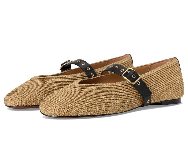 メイドウェル レディース シューズ サンダル Madewell Hera Mary Jane Raffia Natural Multi マルチカラー