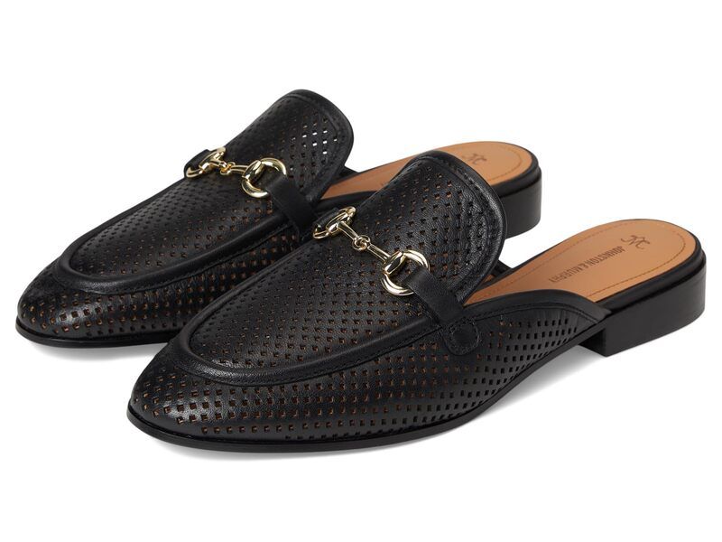 ジョンストンアンドマーフィー レディース シューズ スリッポン・ローファー Johnston Murphy Ali Perfed Bit Mule Black ブラック