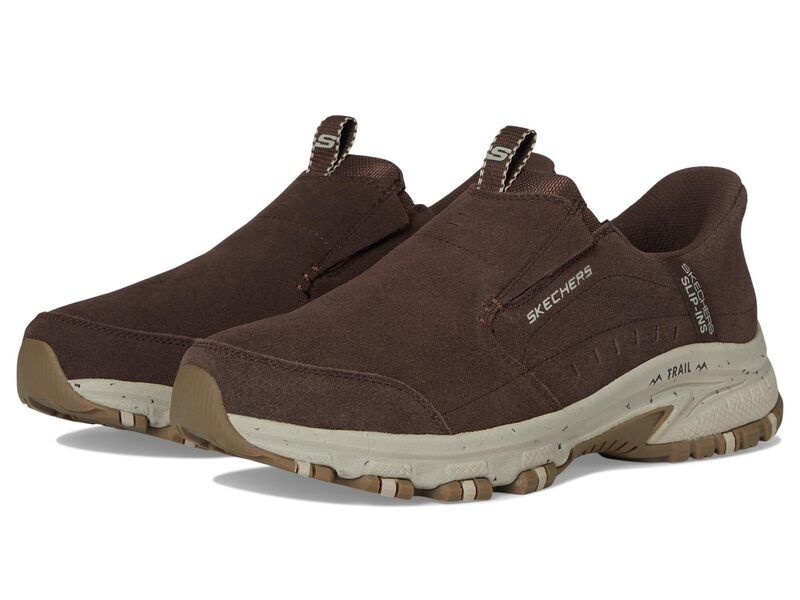 スケッチャーズ メンズ シューズ スニーカー SKECHERS Hillcrest Cedar Root Hands Free Slipin Brown ブラウン