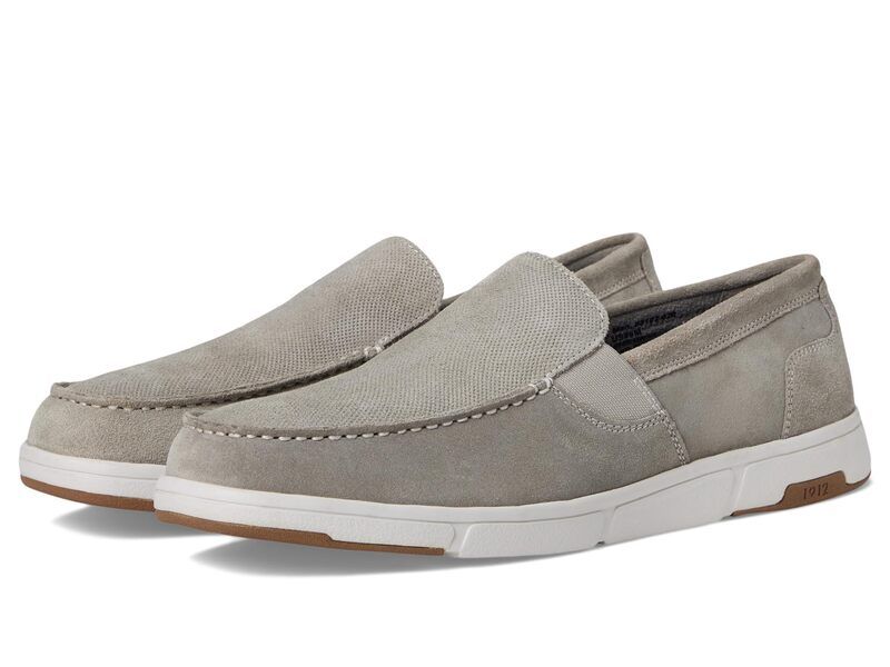 ノンブッシュ メンズ シューズ スニーカー スエード ローファー Nunn Bush Luca Moccasin Toe Venetian Suede SlipOn Lightweight Comfortable Loafers Gray グレー