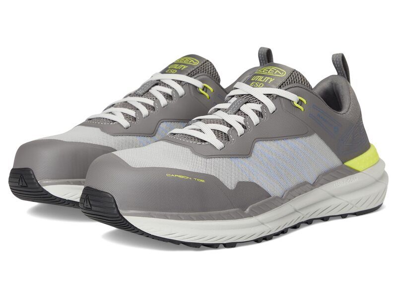 キーン メンズ シューズ スニーカー KEEN Utility Speedworks ESD Work Sneakers CarbonFiber Toe Steel GreyVint グレー