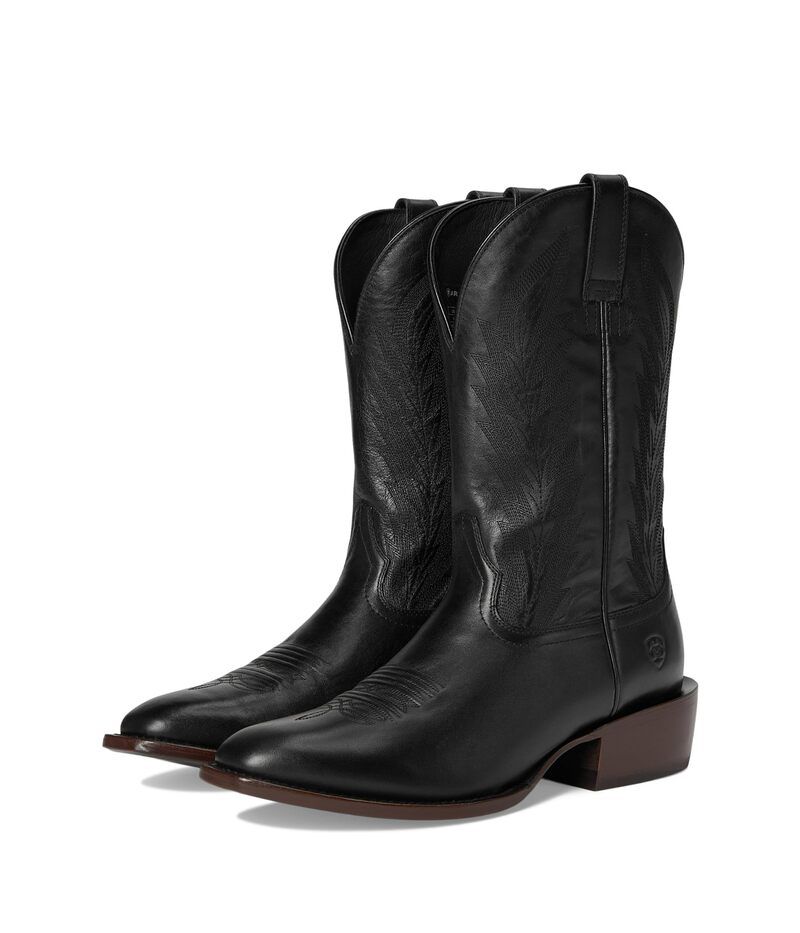アリアト メンズ シューズ ブーツ・レインブーツ Ariat Willie Western Boots Midnight Black ブラック