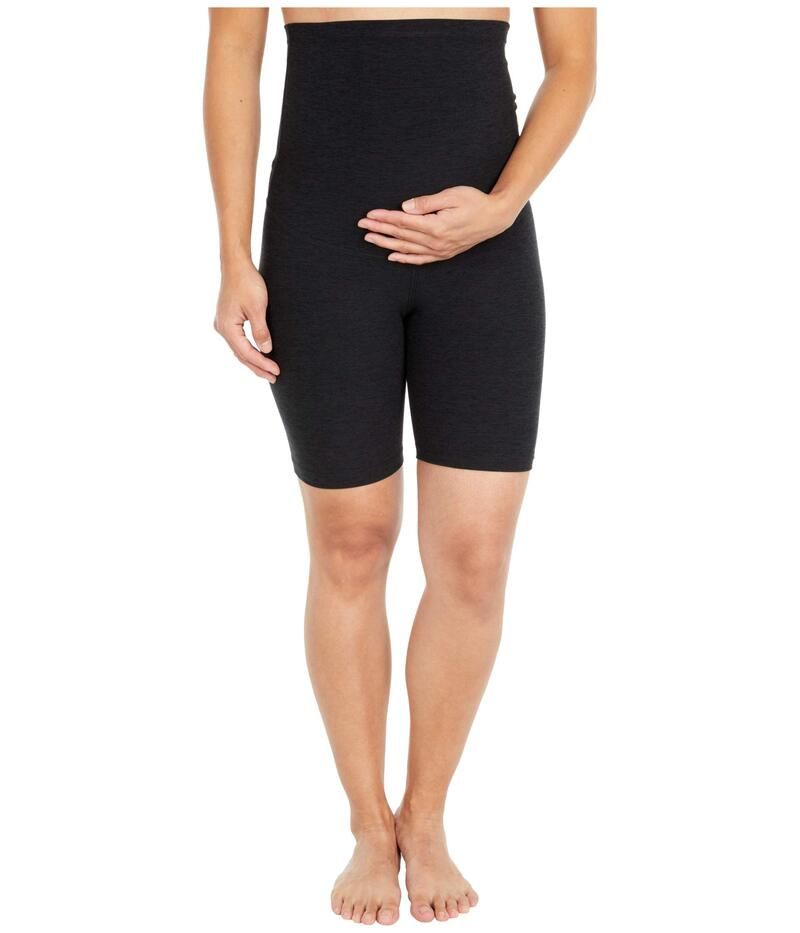 ビヨンドヨガ レディース ボトムス ハーフパンツ・ショーツ ショートパンツ エンパイア マタニティ Beyond Yoga Maternity Spacedye Empire Waisted Biker Shorts Darkest Night
