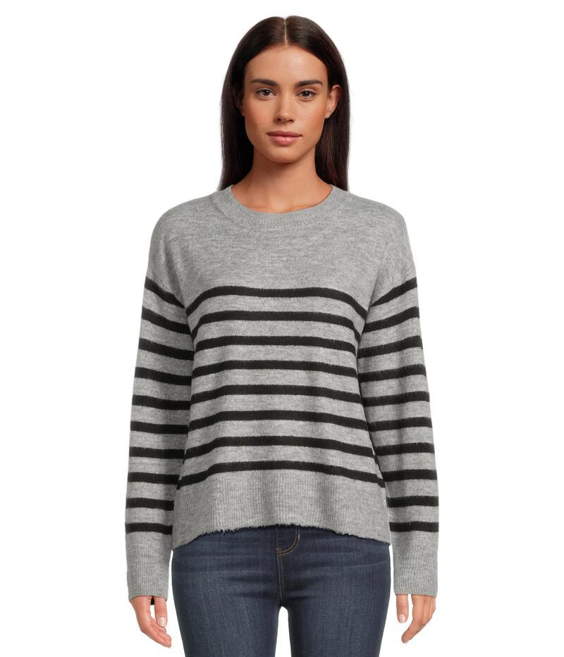 リヴァプール ロサンゼルス レディース アウター ニット・セーター クルーネック Liverpoolos Angeles Long Sleeve Crew Neck Dropped Shoulder Sweater Light GreyChar グレー