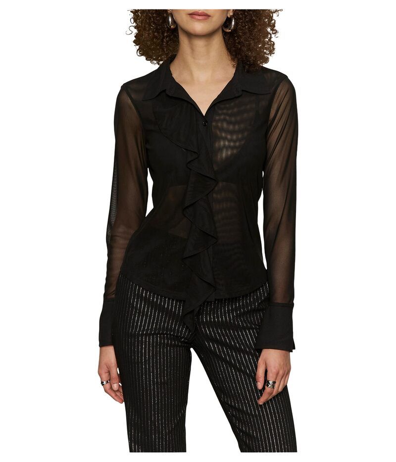 サンクチュアリー レディース トップス シャツ フリル Sanctuary Dreamland Ruffle Top Black ブラック