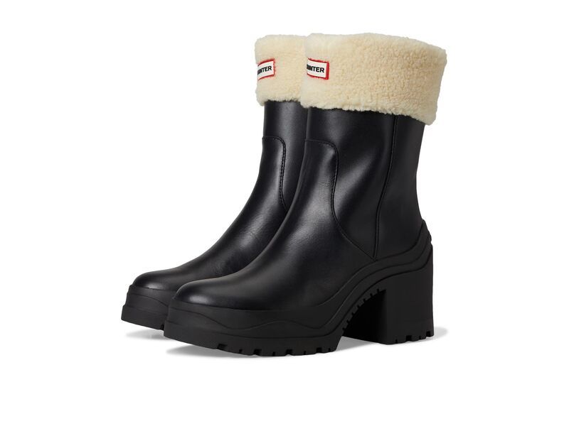 ハンター レディース シューズ ヒール Hunter Marisol Black Leather ブラック