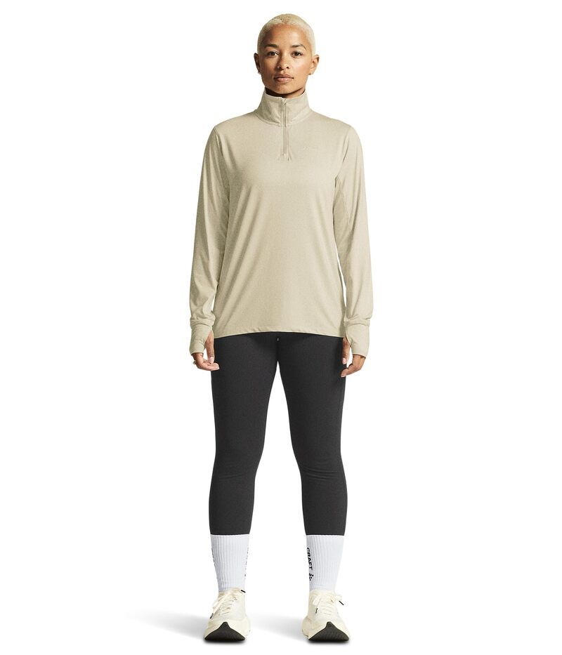 クラフト レディース トップス シャツ ハーフジップ Craft Flow Halfzip Longsleeve Plaster Melange