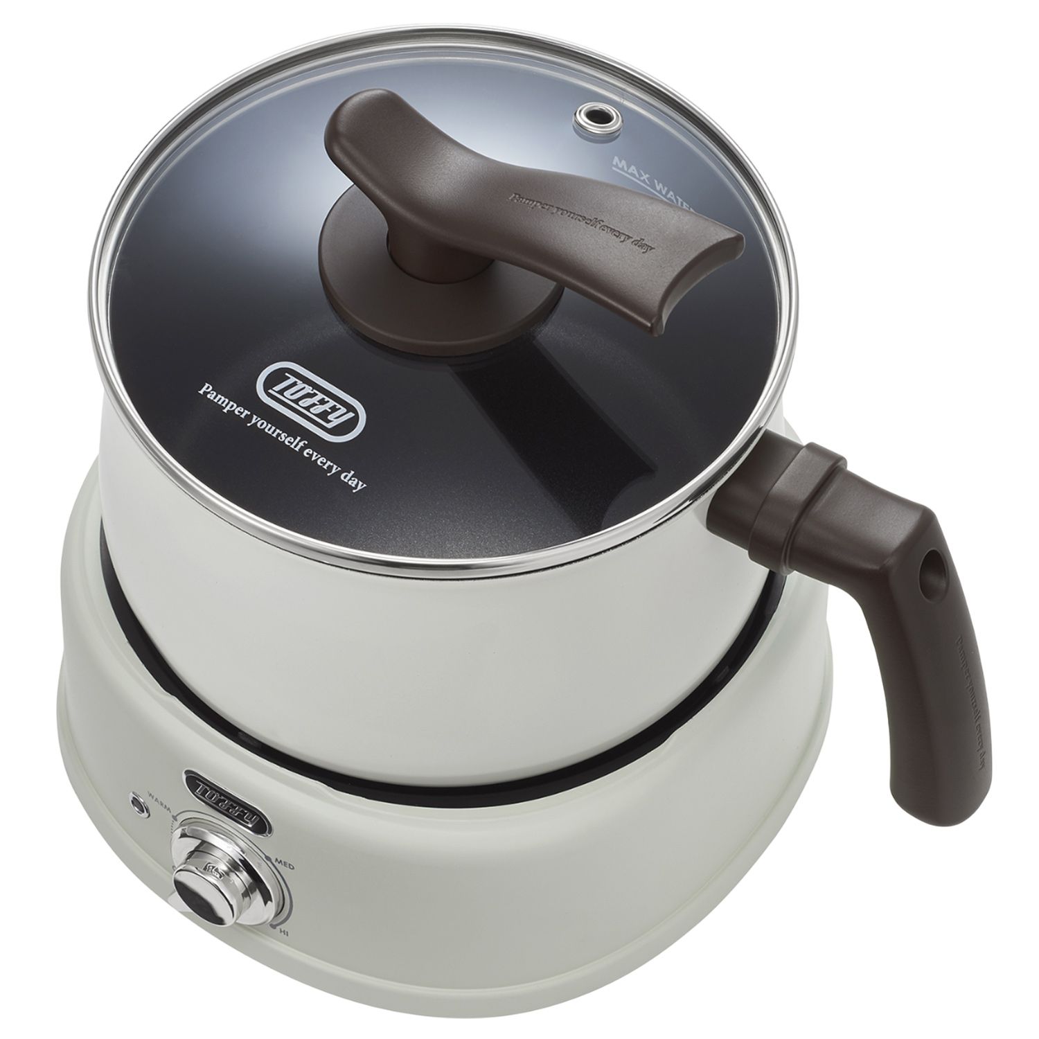 Toffy トフィー マルチポット グリル鍋 電気 2WAY 2.5L ガラス蓋 ふっ素加工 軽量 直火対応 2WAY電気マルチポット K-HP4