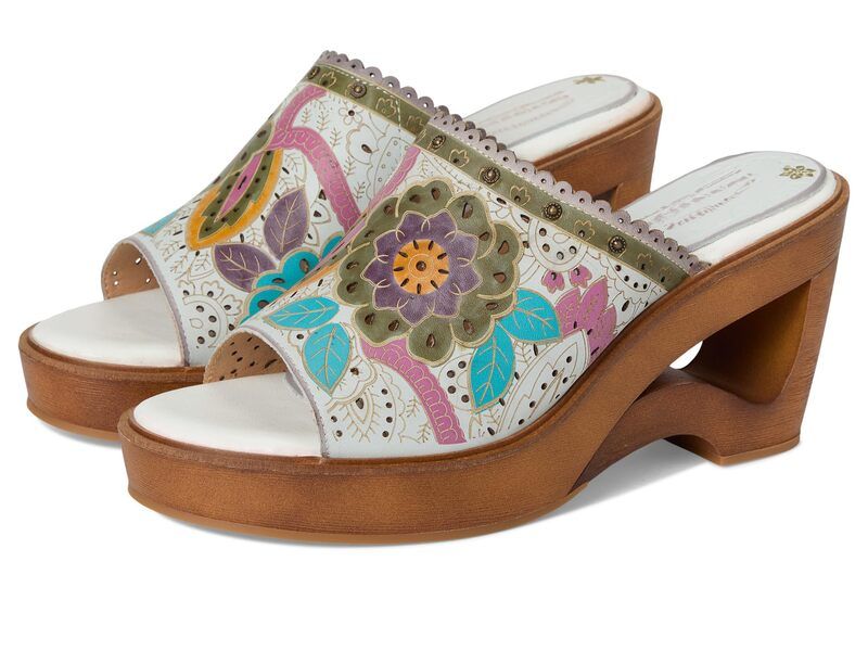 スプリングステップ レディース シューズ ヒール LArtiste by Spring Step Calle White Multi ホワイト
