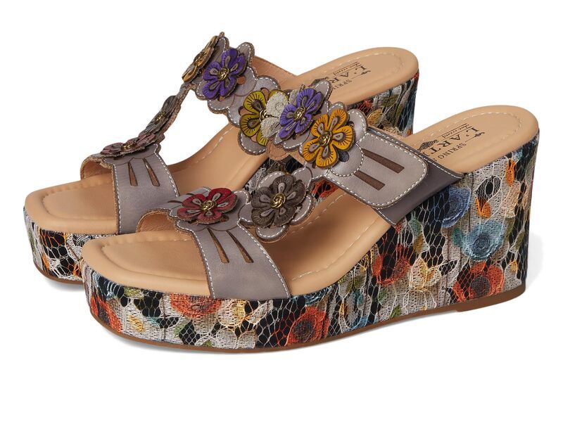 スプリングステップ レディース シューズ ヒール キャップ LArtiste by Spring Step Caprice Grey グレー