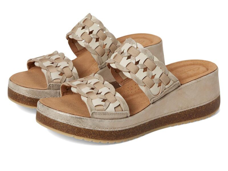 クラークス レディース シューズ ヒール Clarks Kassanda Mule Metallic Combi メタリック